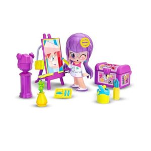 Pinypon - by PINY, Clase Art, playset Escenario Bellas Artes y Accesorios como la Serie PINY Institute of New York, 1 Figura de Lilith, para niños y niñas Desde 4 años, Famosa (PNP04200)
