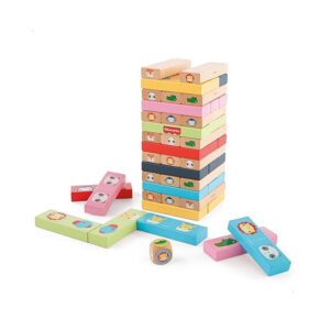 ColorBaby Fisher Price 48809 - Fisher Price-Torre de Bloques de Madera Animales +36m