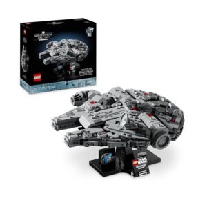 LEGO Star Wars 75375 Halcón Milenario -Maqueta para Adultos de Nave Estelar Coleccionable con Base y Placa - Decoración de Escritorio - Regalo para Hombres, Mujeres y Fans de Una Nueva Esperanza